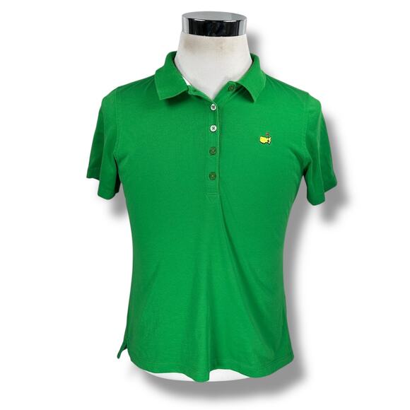 Magnolia Lane Collection Masters Polo Shirt Womens Large Green Cotton Blend Golf - Picture 1 of 9